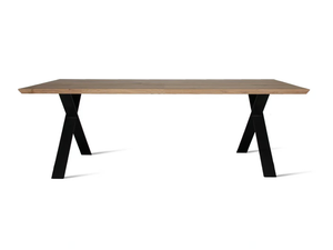 ALBERT X BASE - Rectangular steel and wood table _ Vincent Sheppard